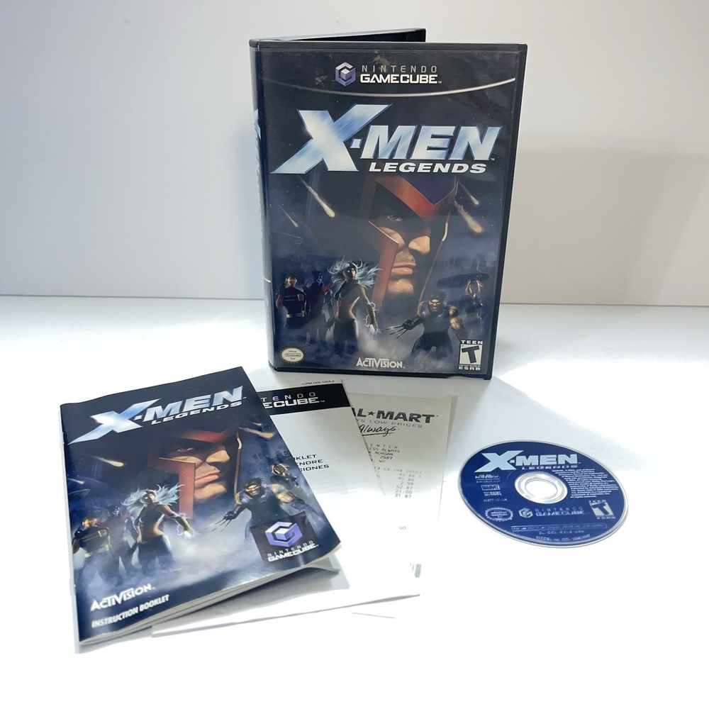 X-Men Legends Nintendo GameCube Complete CIB Black Label Original Rcpt Authentic
